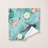 Koi-Teich Badhandtuch Set (Waschlappen)