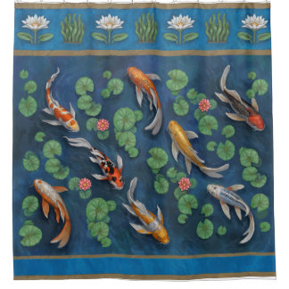 Koi Teich Duschvorhang