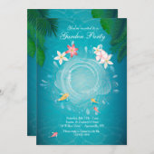 Koi Teich-Einladung Einladung (Vorne/Hinten)