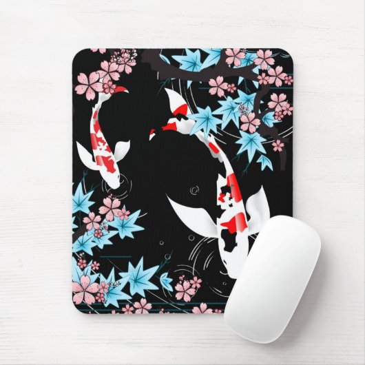 Koi Teich - Frühling - Japaner-Entwurf Mousepad (Mit Mouse)