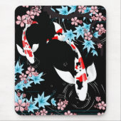 Koi Teich - Frühling - Japaner-Entwurf Mousepad (Vorne)