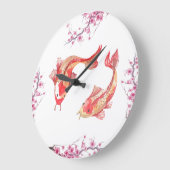 Koi Teich Große Wanduhr (Winkel)