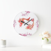 Koi Teich Große Wanduhr (Zuhause)