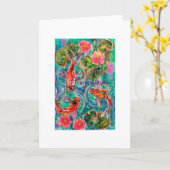 Koi-Teich Karte (Gelbe Blume)