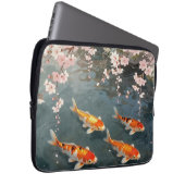 Koi-Teich Kirschblüten Serenität Laptopschutzhülle (Vorne Rechts)