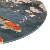 Koi-Teich Kirschblüten Serenität Schneidebrett (Ecke)