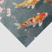 Koi-Teich Kirschblüten Serenität Seidenpapier (Ausschnitt)