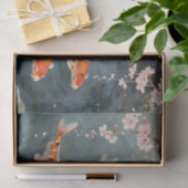 Koi-Teich Kirschblüten Serenität Seidenpapier (Geschenk)
