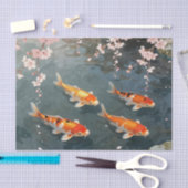Koi-Teich Kirschblüten Serenität Seidenpapier (Handwerk)