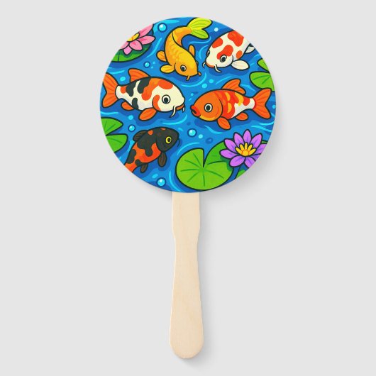 Koi-Teich-Kunst Fächer (Rückseite)