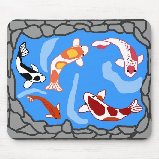Koi Teich-Mausunterlage Mousepad (Vorne)