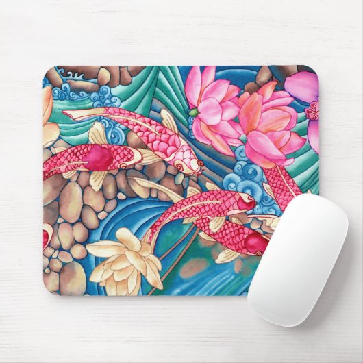 Koi Teich-Mausunterlage Mousepad (Mit Mouse)