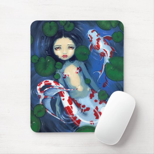 "Koi Teich-Meerjungfrau" Mousepad (Mit Mouse)