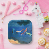 Koi-Teich Pappteller (Party)