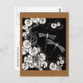 Koi-Teich Postkarte (Vorne/Hinten)