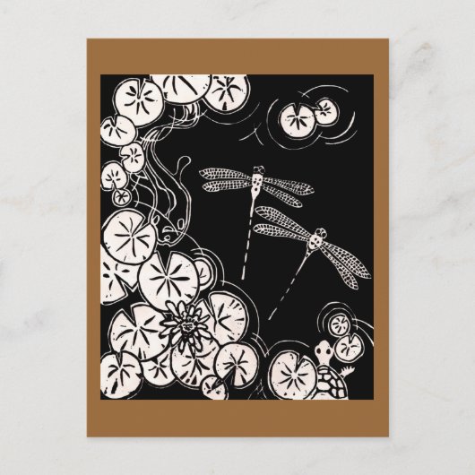 Koi-Teich Postkarte (Vorderseite)