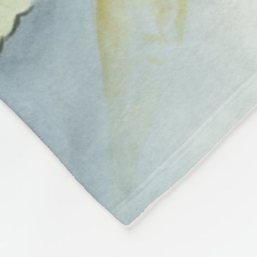 Koi-Teich-Reflektion mit Fisch und Lilien Fleecedecke (Ecke)