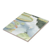 Koi-Teich-Reflektion mit Fisch und Lilien Fliese (Seite)