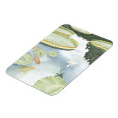 Koi-Teich-Reflektion mit Fisch und Lilien Magnet (Linke Seite)