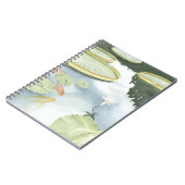 Koi-Teich-Reflektion mit Fisch und Lilien Notizblock (Linke Seite)