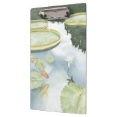 Koi Teich-Reflexion mit Fischen und Lilien Klemmbrett (Links)