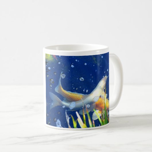 Koi-Teich-Tasse Kaffeetasse (VorderseiteRechts)