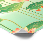 Koi Teich und Wasserlilien Kunst und Kultur Poster (Ecke)