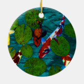 KOI TEICH Verzierung Keramikornament (Hinten)