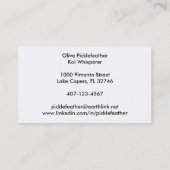 Koi-Teich Visitenkarte (Rückseite)