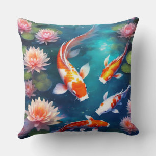 Koi Throw Pillow Kissen
