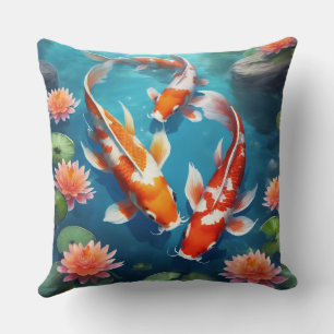 Koi Throw Pillow Kissen