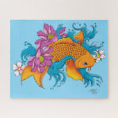 Koi und Blume Puzzle (Horizontal)