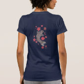 koi UND BLUMEN T-Shirt (Rückseite)