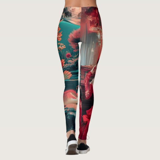 Koi und Frau Leggings (Rückseite)