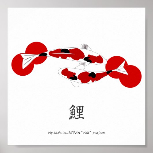 KOI und KANJI-Poster Poster (Vorne)