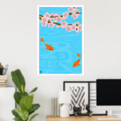 Koi und Sakura Poster (Heimbüro)