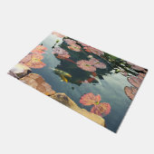 Koi und Wasserlilie Pads Door Mat Fußmatte (Schrägansicht)