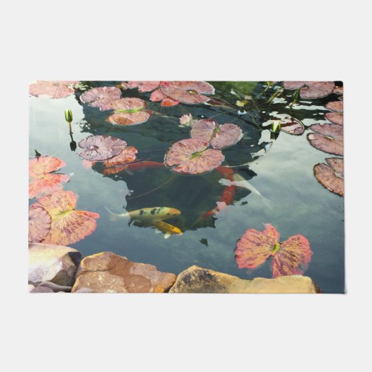 Koi und Wasserlilie Pads Door Mat Fußmatte (Vorderseite)