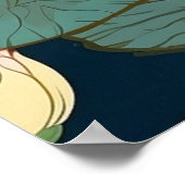 Koi und Wasserlilien im Gartenteich Poster (Ecke)