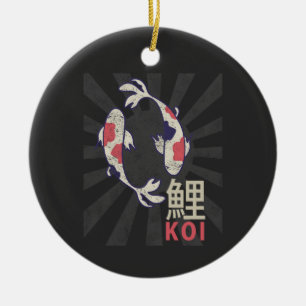 Koi Vintage Nishikigoi Japanischer Karpfen für Aqu Keramik Ornament