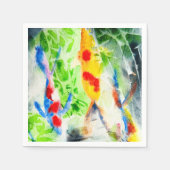 Koi Watercolor Fisch Kunst und Kunst Serviette (Vorderseite)