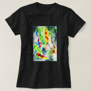 Koi Watercolor Fisch Kunst und Kunst T-Shirt