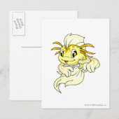 Koi Yellow Postkarte (Vorne/Hinten)