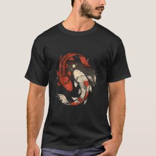 Koi Yin Yang Asiatischer Karpfen Koi Fisch Japanis T-Shirt