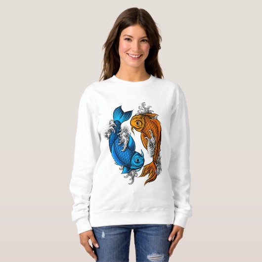 Koi Ying Yang Sweatshirt (Vorne ganz)