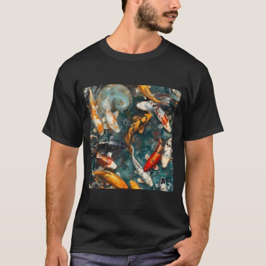Koi zeichnend Fisch T-Shirt (Vorderseite)