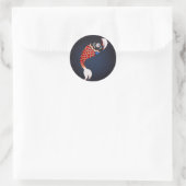 Koinobori - Japanische Flagge Runder Aufkleber (Tasche)
