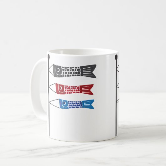 Koinobori oder Karp-Wimpel Kaffeetasse (Vorderseite Links)