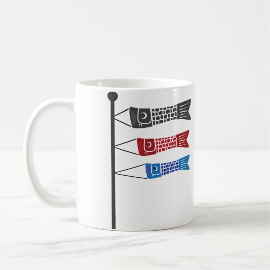 Koinobori oder Karp-Wimpel Kaffeetasse (Links)