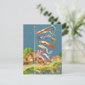 KOINOBORI STREAMERT KINDERTAGINVITATIONEN EINLADUNG (Stehend Vorderseite)